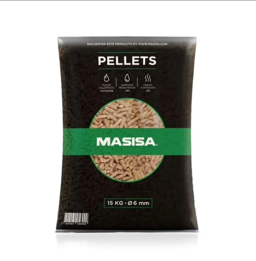 60 Bolsas de Pellet Madera 15 kg
